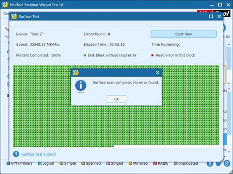 hard drive surface test error in first block only|surface disk testing.